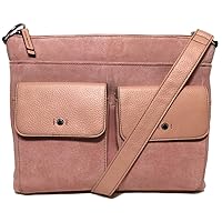 Tignanello Voyager Convertible Leather/Suede Cross Body W/RFID Protection, Coral/Coral