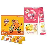 KWANGDONG] Vita500 Mango Collagen (15p) and Vitamin C (70p) Daily Stick, Support Skin, Hair, Nails and Joints, Marine Collagen, Vitamin B Complex, 500g Vitamin C