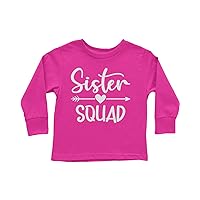 Threadrock Little Girls Sister Squad Toddler Long Sleeve T-Shirt