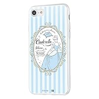 Disney IJ-DP7TP/CN024 iPhone SE (2nd Generation) / iPhone 8 / iPhone 7 Hybrid Case Cover, Shockproof, Shock Absorption, TPU Case + Back Panel, Changeable Dress-Up, Lightweight, Cinderella/Magic Time