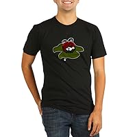Org Men's Fitted T-Shirt Drk Cute Little Lady Bug Sitting on a Clover
