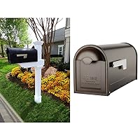 Zippity Outdoor Products ZP19013 Classica Mailbox Post and Architectural Mailboxes 8830RZ-10 Winston Post Mount Mailbox, Rubbed Bronze