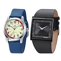 SIBOSUN Wrist Watch Minimalist Men Square Black Dial Bussiness Style Leather Strap Quartz Analog