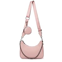 myfriday Small Crossbody Hobo Handbags for Women, Multipurpose Soft Shoulder Bag Lightweight Retro Bag with Coin Purse 2pcs/set