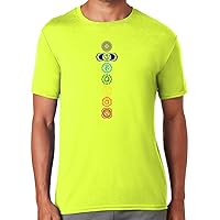 Men's Moisture-Wicking 7 Colored Chakras Yoga Tee Shirt