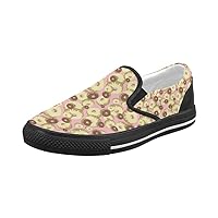 Shoes Donuts Pattern Slip-on Canvas Loafer for Women