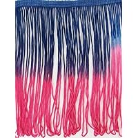 Tie-Dye Ombre Multicolor Chainette Thread Yarn Tonal Loop Fringe- 7