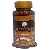 Cordyceps FD1000 Pharmacist’s Formula Cordyceps Fucoidan Vitamin D LL Supplement - 60 Capsule