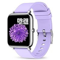 Smart Watch, KALINCO Fitness Tracker with Heart Rate Monitor, Blood Pressure, Blood Oxygen Tracking, 1.4 Inch Touch Screen Smartwatch Fitness Watch for Women Men Compatible with Android iOS (Purple)