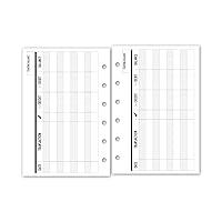 Pocket Bill Trackers Planner Insert Refill, 3.2 x 4.7 inches, Pre-Punched  for 6-Rings to Fit Filofax, LV PM, Kikki K, Moterm and Other Binders, 30