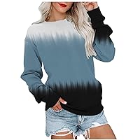 Long Sleeve Shirts For Women Plus Size Casual Crew Neck Sweatshirts For Women Fashion Tunic Tops For Women Loose Fit