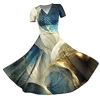 50s Outfit for Women,1900s Dress,Vintage Dress Small,Vintage Style Dresses for Women with Pockets,80s Prom Dresses Puffy Sleeves,Womens Plus Butterfly Dress,Plus Size Derby Dress for Women 2024,
