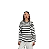 New Spring Autumn Fashion Cotton Long Sleeve Stripe T-Shirt Inside Women Pullovers Casual Simple Tops Female