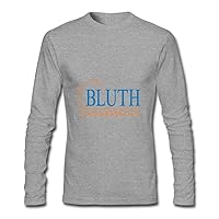 Men's Bluth Company (Arrested Long Sleeve T-Shirt Grey