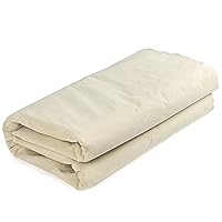 Medium Weight 100% Cotton Muslin Fabric: 63 inch x 10 Yards Unbleached Muslin Linen Fabric Material for Sewing Material Apparel Cloth