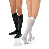 Compression Sock, Knee High, 20-30 mmHG, Closed Toe, Cool Black, Small