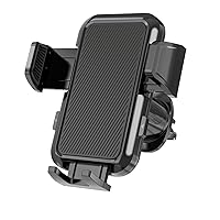 Upgraded Hands-Free Car Mount, Universal Cellphone Holder for Car, 360 Degree Rotation Phone Mount Cradles for 4-7 Inch Smartphones (Diagonal Black)