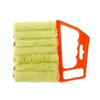 Blind Cleaner Duster Tool,7 Finger Detachable Dusting Cleaner Tool for Window Venetian,Handheld Mini Duster Brush for Window Blinds,Venetian Shades,and Window Air Conditioners(Orange)