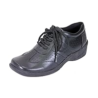 Donna Women's Wide Width Lace-Up Leather Shoes