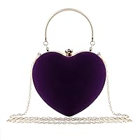 Women Heart Purse Wedding Party Evening Bag Cute Heart Shaped Clutch Small Cocktail Prom Tote Handbag
