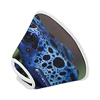Camouflage Blue Frogs Soft Dog Cone Collars Protective Adjustable Cat Recovery Collar to Stop Licking M