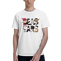 Anime Manga Beastars Logo T Shirt Boys Summer Round Neck Tops Cotton Casual Short Sleeve Shirts