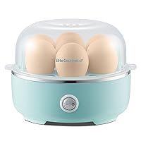 EGC115M Easy Egg Cooker Electric 7-Egg Capacity, Soft, Medium, Hard-Boiled Egg Cooker with Auto Shut-Off, Measuring Cup Included, BPA Free, Retro Mint