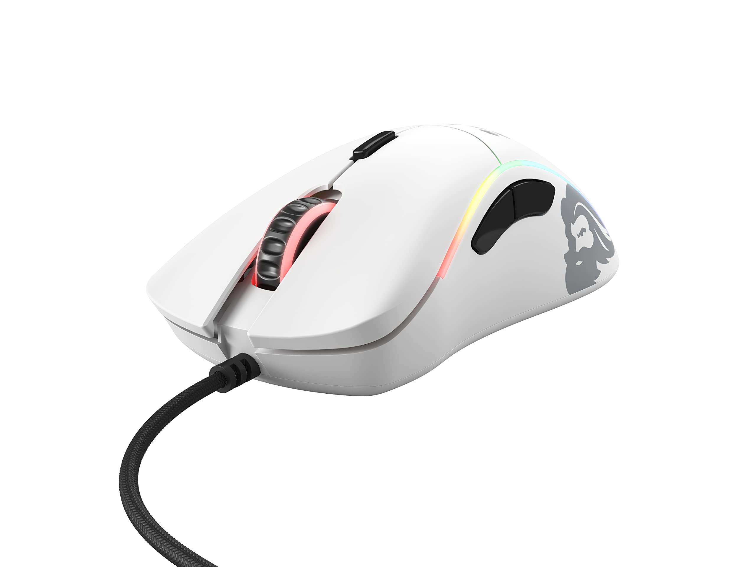 Glorious Gaming Mouse - Glorious Model D Honeycomb Mouse - Superlight RGB PC Mouse - 68 g - Matte White Wired Mouse