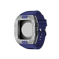 ZEDEVB Neueste Edelstahl Luxus Uhr Zubehör für Apple Watch 7/6/5/4/SE Metallband Fall für iWatch Band 44 mm 45 mm, 45mm For 7, Achat