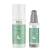 REN Clean Skincare Evercalm Global Protection Day Cream and Redness Relief Serum - Calms & Soothes Sensitive Skin, Reduce Redness, With Nourishing Antioxidants - Vegan and Cruelty Free