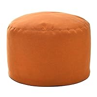 Minimalist Fashion Creative Cotton and Linen Fabric Footstool Sofa Stool Environmentally Friendly Granules Filled Detachable Cloth Cover for Bedroom Casual/Orange