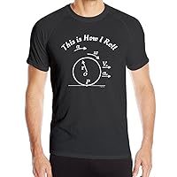 Men's This is How I Roll Funny Science STEM Physics Nerd Polyester Athletic T-Shirts Black