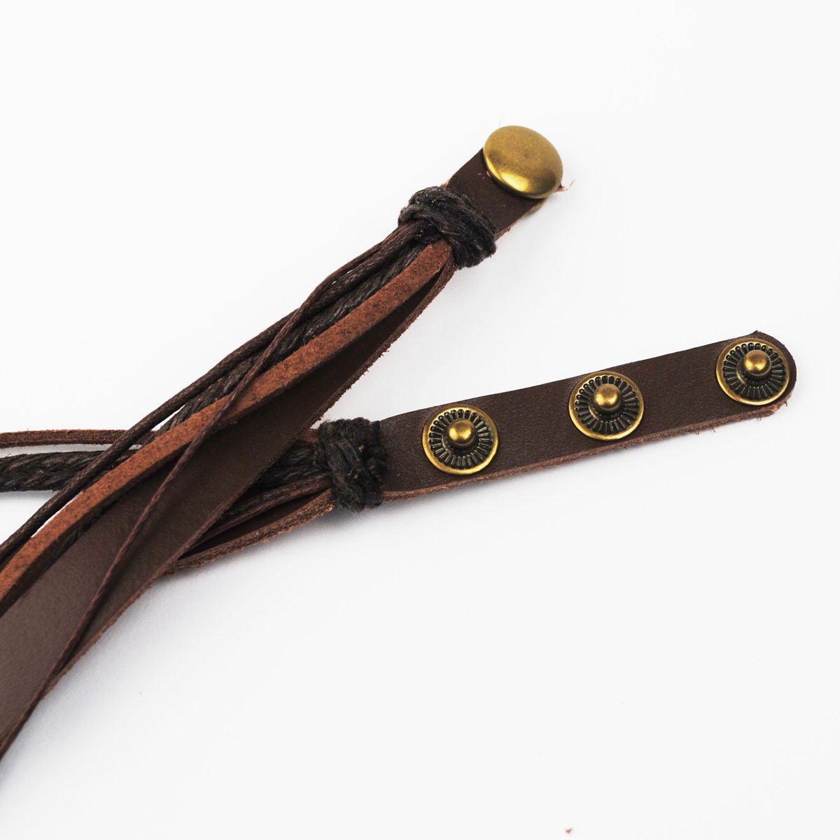 FRD.2Y Genuine Leather Bracelet for Women & Men,Unisex Multilayer Leather Adjustable Bracelet Cuff Wrap Multicolor Rope Wristband
