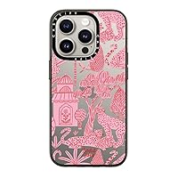 CASETiFY Compact Case for iPhone 15 Pro [2X Military Grade Drop Tested / 4ft Drop Protection] - Cheetah Paradise Pink - Clear Black