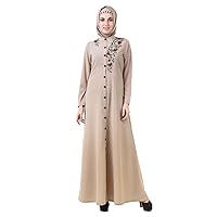 Abaya with Hijab Jilbab Islamic Clothing Maxi Dress Muslim Grey Burqa AY-622