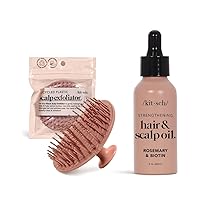 Kitsch Hair Scalp Massager Shampoo Brush & Rosemary Oil with Discount