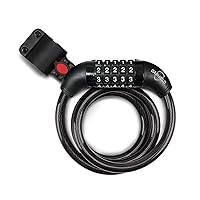 Bike Lock Cable 70 inches Long 5 Digit Resettable Combination Code for Bicycle and Scooter Cable Lock Anti Theft Cable Locks with Secure Mounting Bracket
