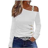 Womens Sexy Tops Cold Shoulder Shirt Lace Long Sleeve Tshirt Casual Trendy Dressy Blouse 2024 Fall Outfits Clothes