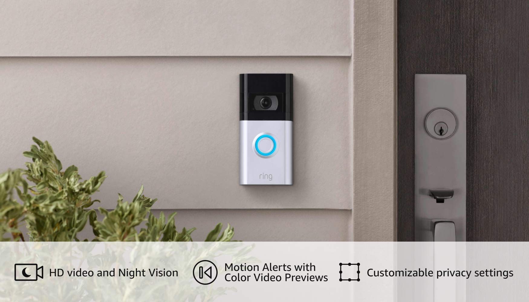 Ring Video Doorbell 4 – improved 4-second color video previews plus easy installation, and enhanced wifi
