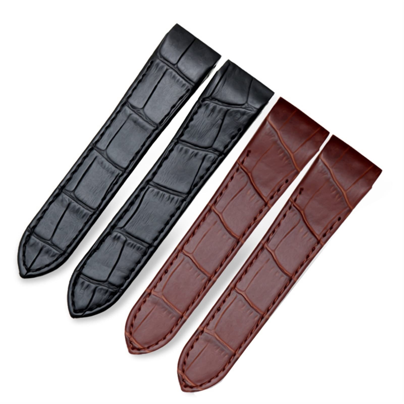 SKM Genuine Leather Watch Strap for Cartier Santos Santos 100 Men and Women Leather Watchband 20mm 23mm (Color : Brown-Silver, Size : 23mm)