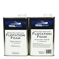 TotalBoat 6 Lb Density Expanding Foam Kit, 2 Part Closed Cell Polyurethane Liquid Foam for Boat Flotation, Casting, Carving, Sculpture, Reinforcement and Void Filling (2 Quart Kit)