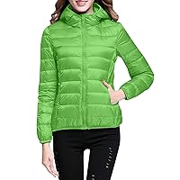 Women Warm Lightweight Jacket Hooded Windproof Winter Coat With Recycled Insulation Winter Slim Short