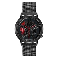Watches for Men Waterproof Mesh Belt Quartz Wrist Watch Sports Men’s Watches with Sports Car Series Men's Watch Wheel Design