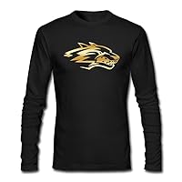 KMRR Men New Mexico Lobos Gold Logo Long Sleeve T-Shirts Black