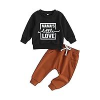 YINGISFITM Toddler Baby Boy Pants Set Crewneck Sweatshirt Long Sleeve Shirt And Pocket Pants Fall Winter Clothes Outfit Set