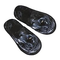 Black Panther Print Furry Slipper For Women Men Winter Fuzzy Slippers Soft Warm House Slippers For Indoor Outdoor Gift