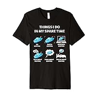 Things I Do In My Spare Time Boating Funny Tee Boat Captain Premium T-Shirt