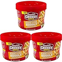 Campbell's Chunky Soup, Classic Chicken Noodle Soup, 15.25 Oz Microwavable Bowl (Pack of 3)