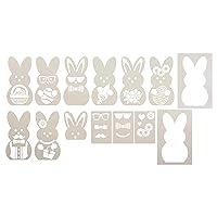 Embellished Peep Stencil Set by StudioR12 - USA Made - 14 pcs | Paint DIY Easter Bunny Peeps Decor | Reusable Template for Spring Crafts | STCL7041 (14 Pieces)