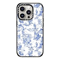 CASETiFY Impact Case for iPhone 15 Pro [4X Military Grade Drop Tested / 8.2ft Drop Protection] - Art Prints - Moon Caravan Toile - Clear Black